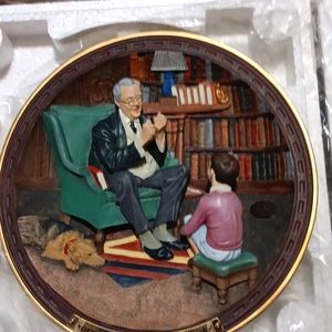 New 3D Norman Rockwell “The Tycoon” Certificate  plate 6 Of Authenticity Plate